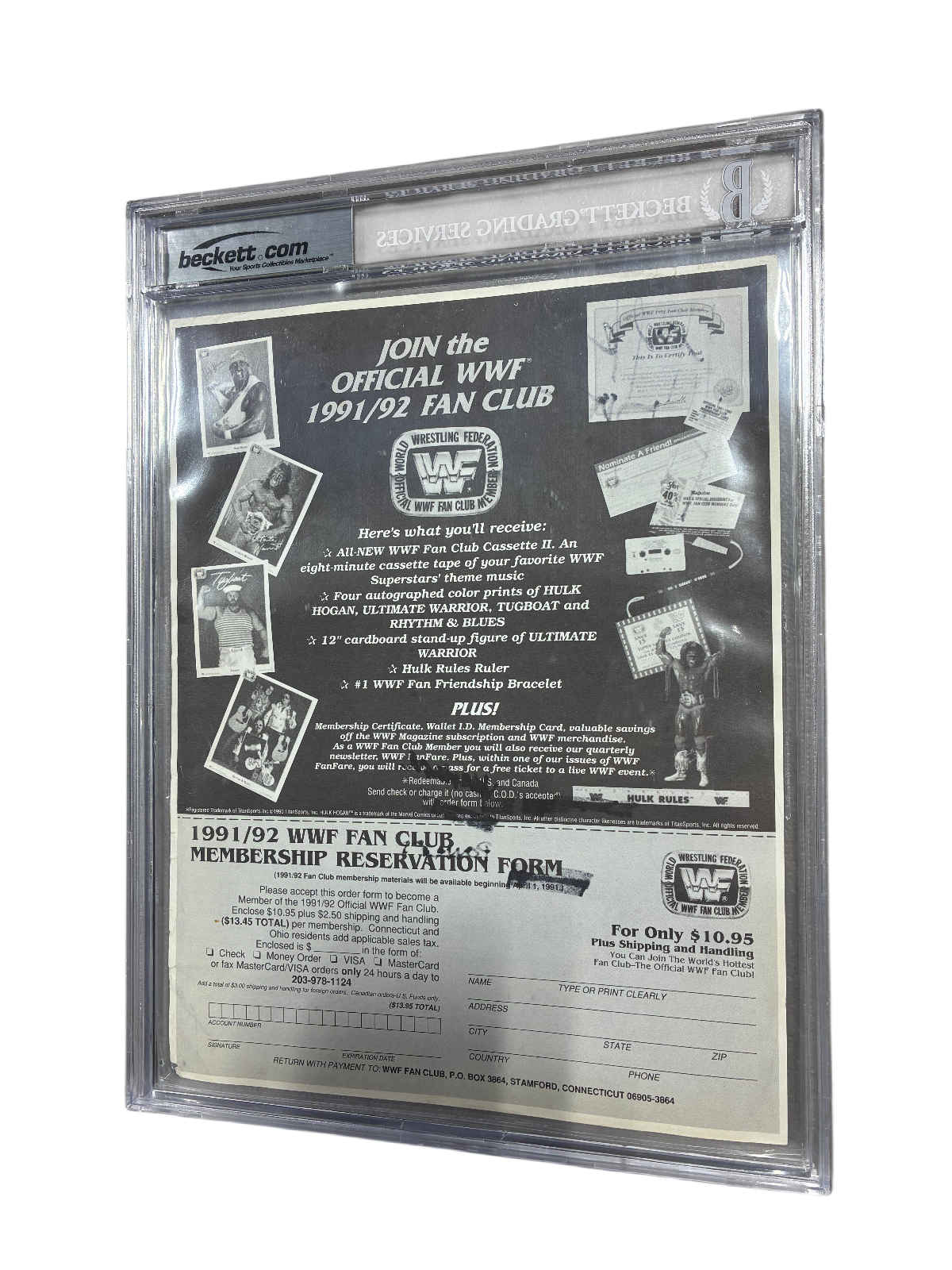 Hulk Hogan WWF Autographed Flyer Beckett Authentic 1991