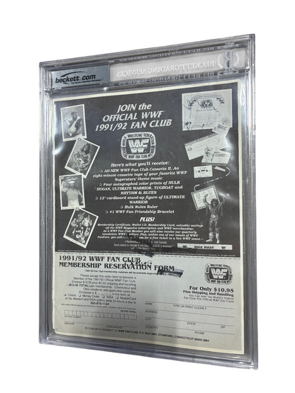 Hulk Hogan WWF Autographed Flyer Beckett Authentic 1991