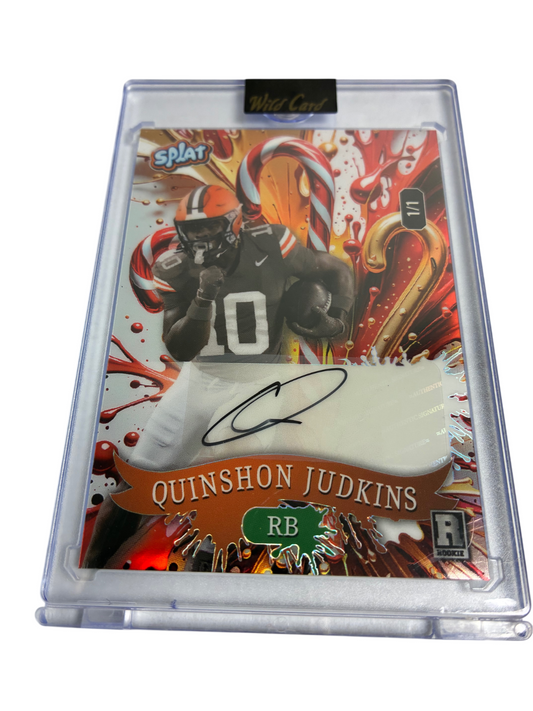 Wild Card Splat Quinshon Judkins Rookie Auto 1/1
