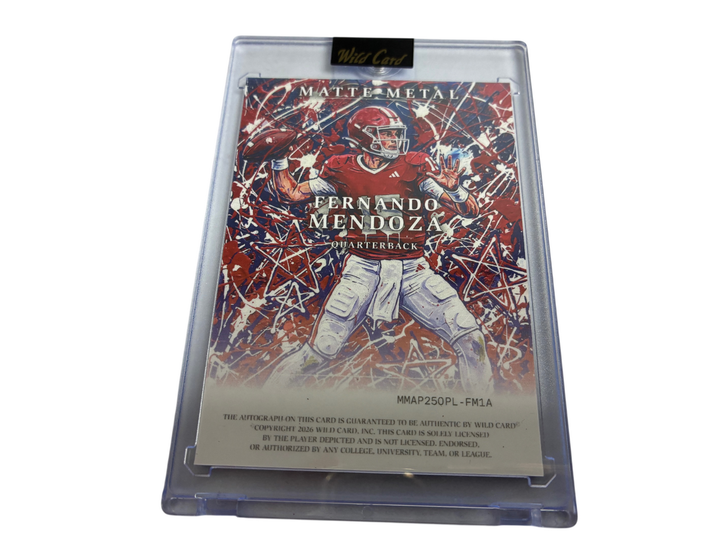 Fernando Mendoza Wildcard Matte Metal True 1/1 Auto Rookie