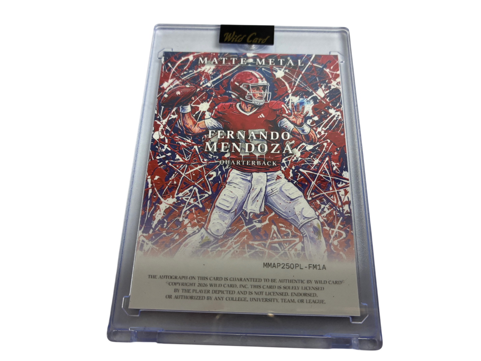 Fernando Mendoza Wildcard Matte Metal True 1/1 Auto Rookie