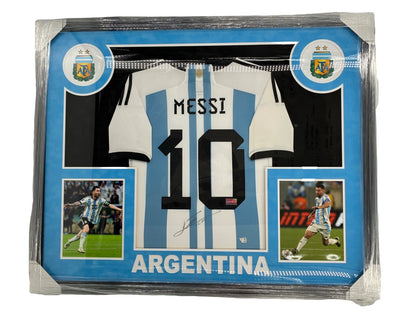 Lionel Messi Signed Autographed Custom Framed Argentina Jersey Icons/FanaticsCOA