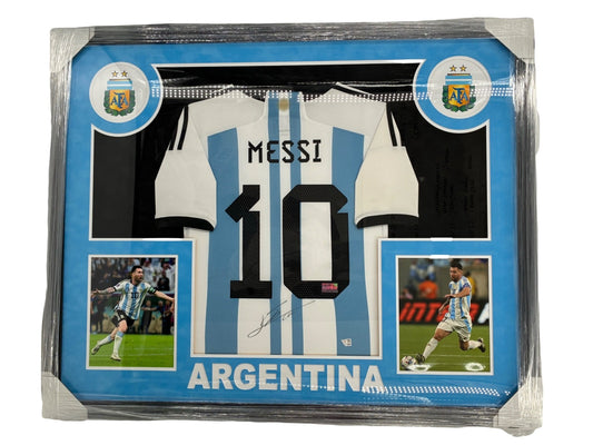 Lionel Messi Signed Autographed Custom Framed Argentina Jersey Icons/FanaticsCOA