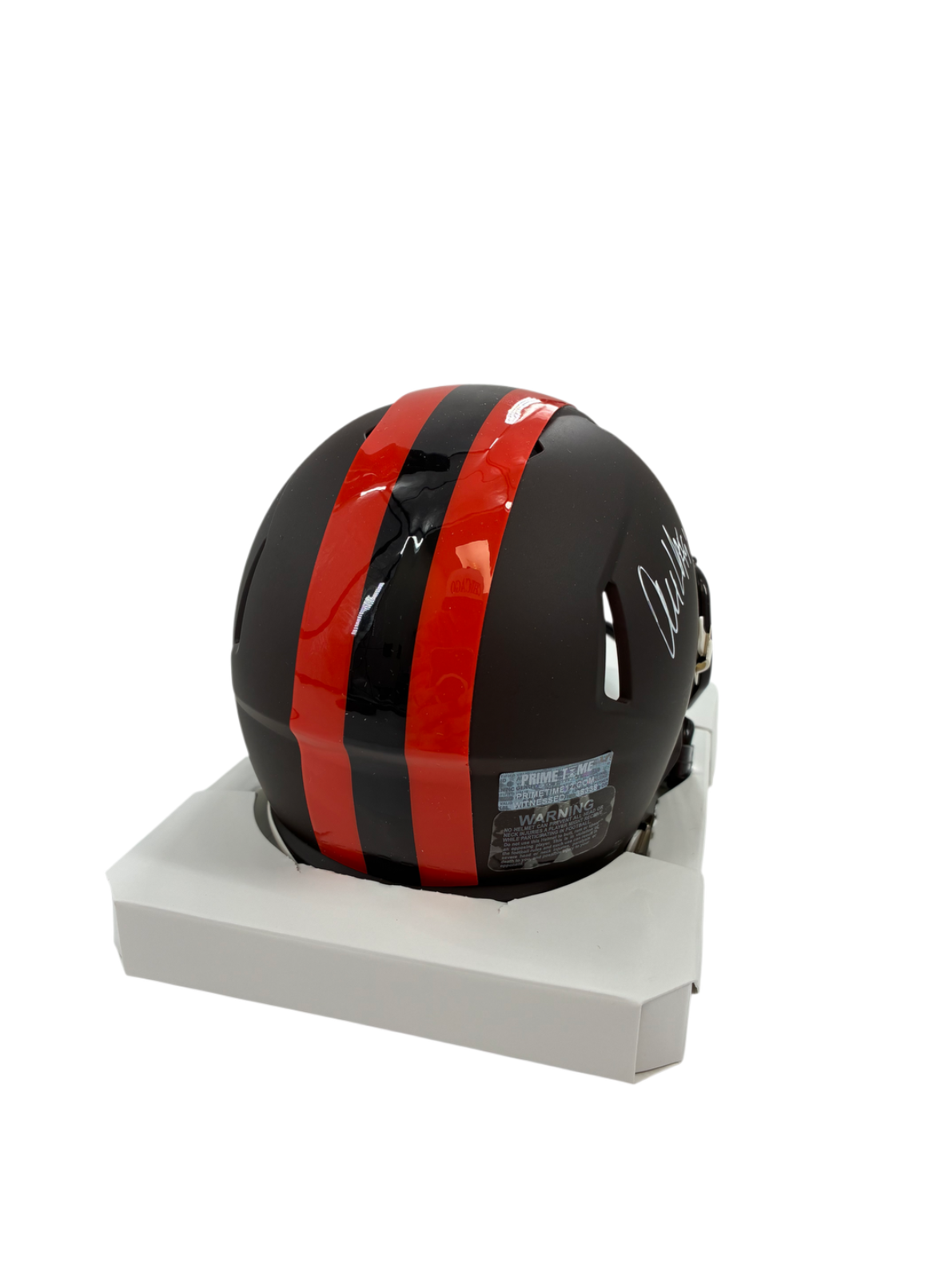 Alex Wright Signed Autographed Browns Mini Helmet Prime Time Witness