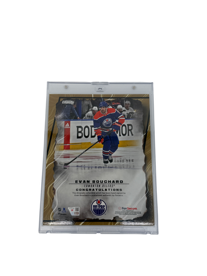 Evan Bouchard Signed Autographed NHL Oilers Fanatics Emanate Authentic