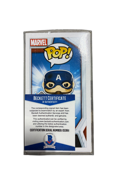 Chris Evans Signed Captain America Funko Pop Avengers autograph Beckett COA