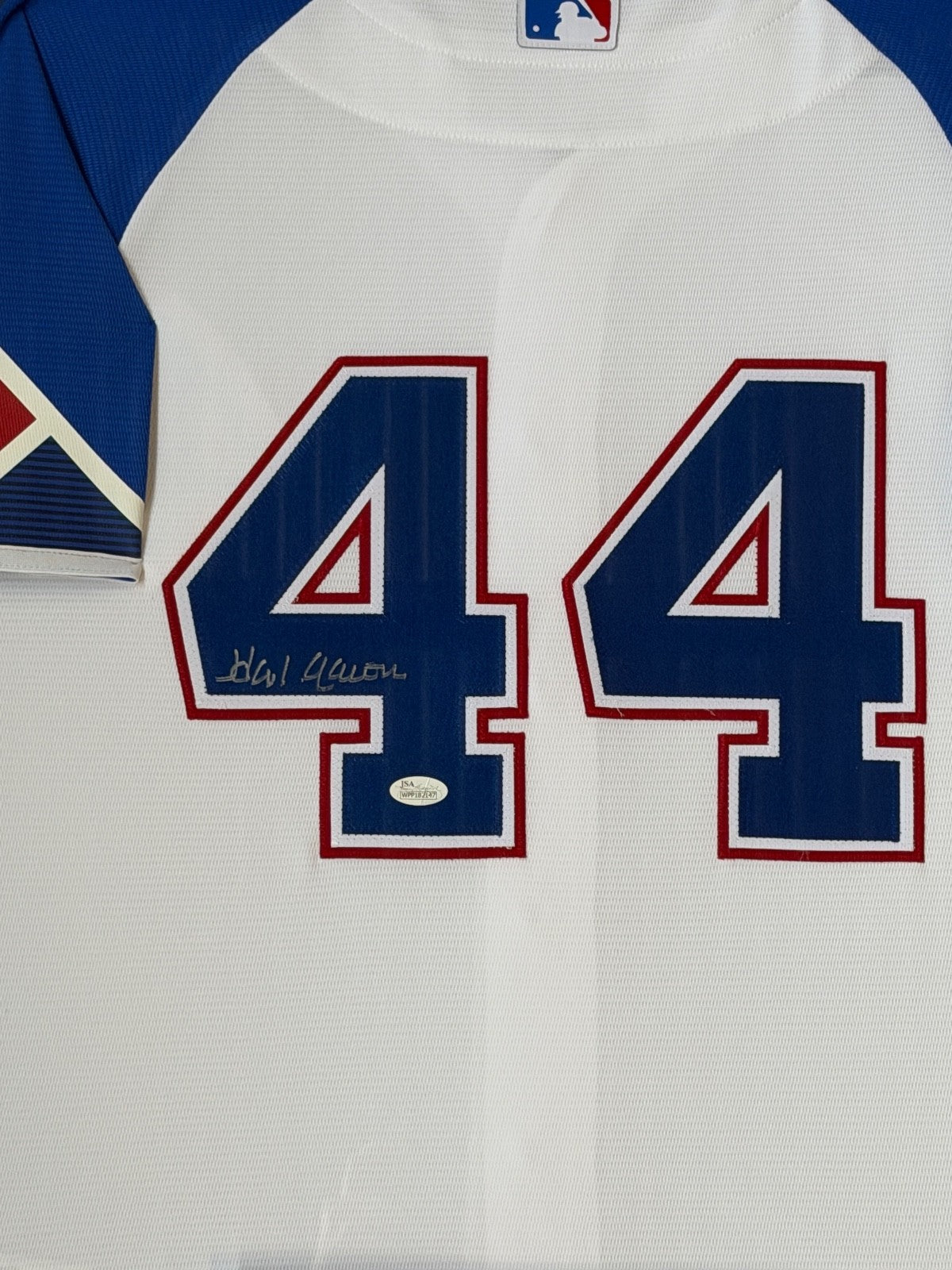 Hank Aaron Braves Autographed Signed Custom Framed Jersey JSA COA