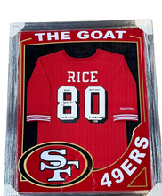 Load image into Gallery viewer, Jerry Rice Signed Autographed 49ers Jersey Custom Framed Jersey TRISTAR COA