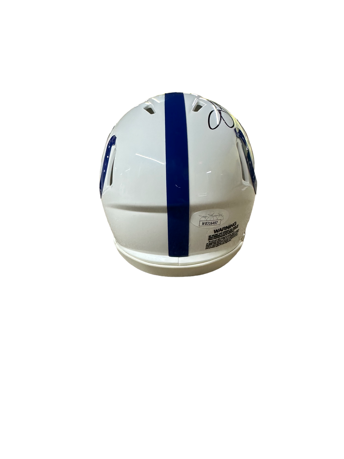 Indianapolis Colts Joe Flacco Hand Signed Autographed Mini Helmet JSA COA