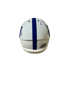 Indianapolis Colts Joe Flacco Hand Signed Autographed Mini Helmet JSA COA