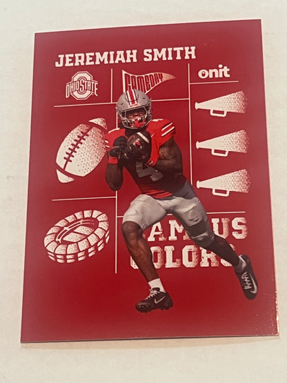 Pre-Sale Jeremiah Smith Hand Signed Autographed 2025 ONIT Athlete Ohio State Buckeyes Red Campus Colors Card CC-11