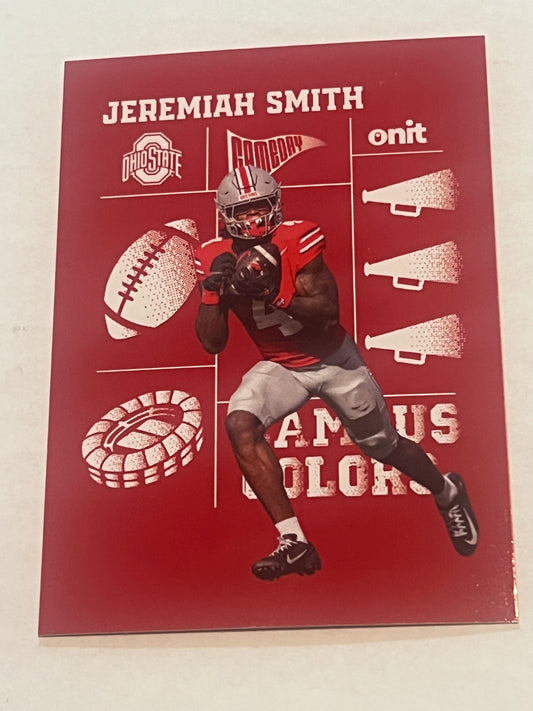 Pre-Sale Jeremiah Smith Hand Signed Autographed 2025 ONIT Athlete Ohio State Buckeyes Red Campus Colors Card CC-11