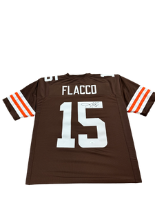 Cleveland Browns Joe Flacco Hand Signed Autographed Custom Jersey JSA COA