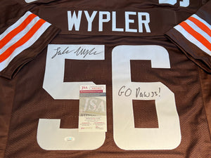 Cleveland Browns Luke Wypler Hand Signed Autographed Brown Custom Jersey JSA COA