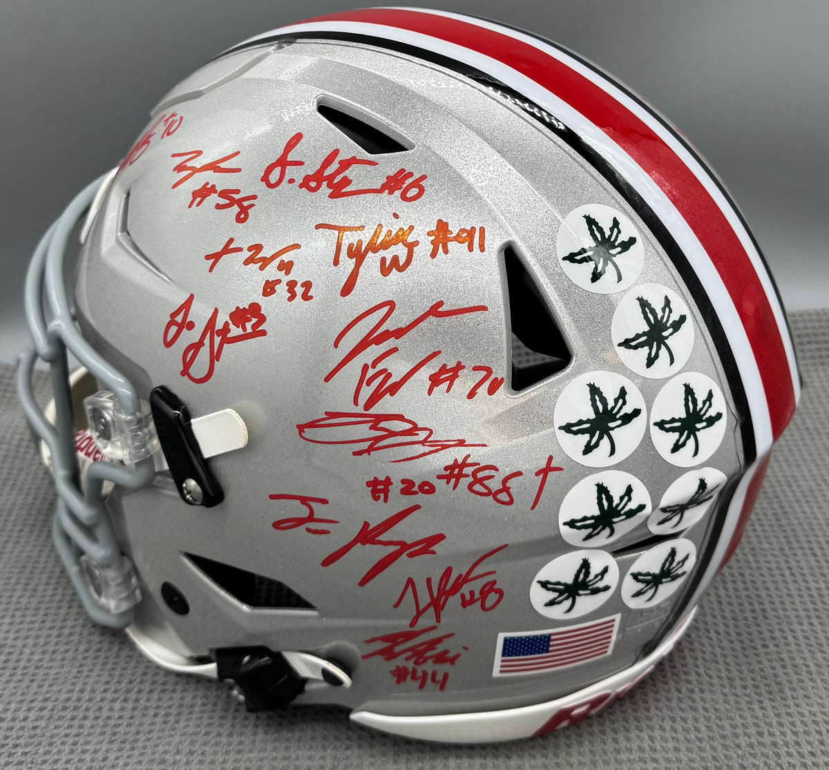 2024 The Ohio State Buckeyes National Champions Team Signed Authentic Speed Flex Full Size Helmet BAS, Swau COA