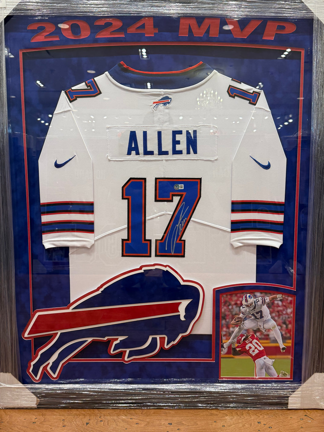 Buffalo Bills Josh Allen Signed Autographed Nike Jersey Custom Framed BAS COA