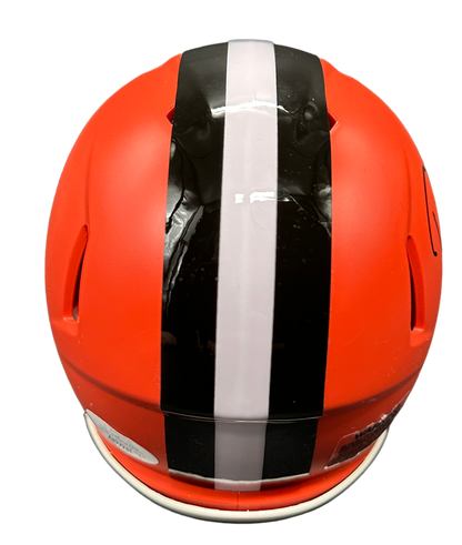 Cleveland Browns David Njoku Hand Signed Autographed Mini Helmet with JSA COA