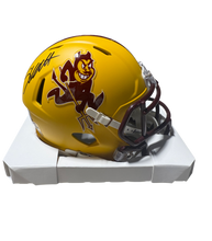 Load image into Gallery viewer, Cam Skattebo Signed Autographed Sun Devils Mini Helmet Fanatics COA