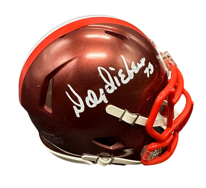 Cleveland Browns Doug Dieken Hand Signed Autographed Flash Mini Helmet with JSA COA