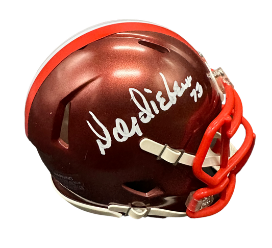 Cleveland Browns Doug Dieken Hand Signed Autographed Flash Mini Helmet with JSA COA
