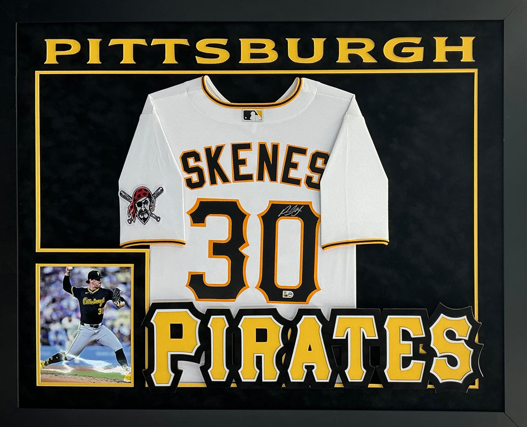 Paul Skenes Signed Autographed Authentic Pirates Jersey Custom Framed MLB COA
