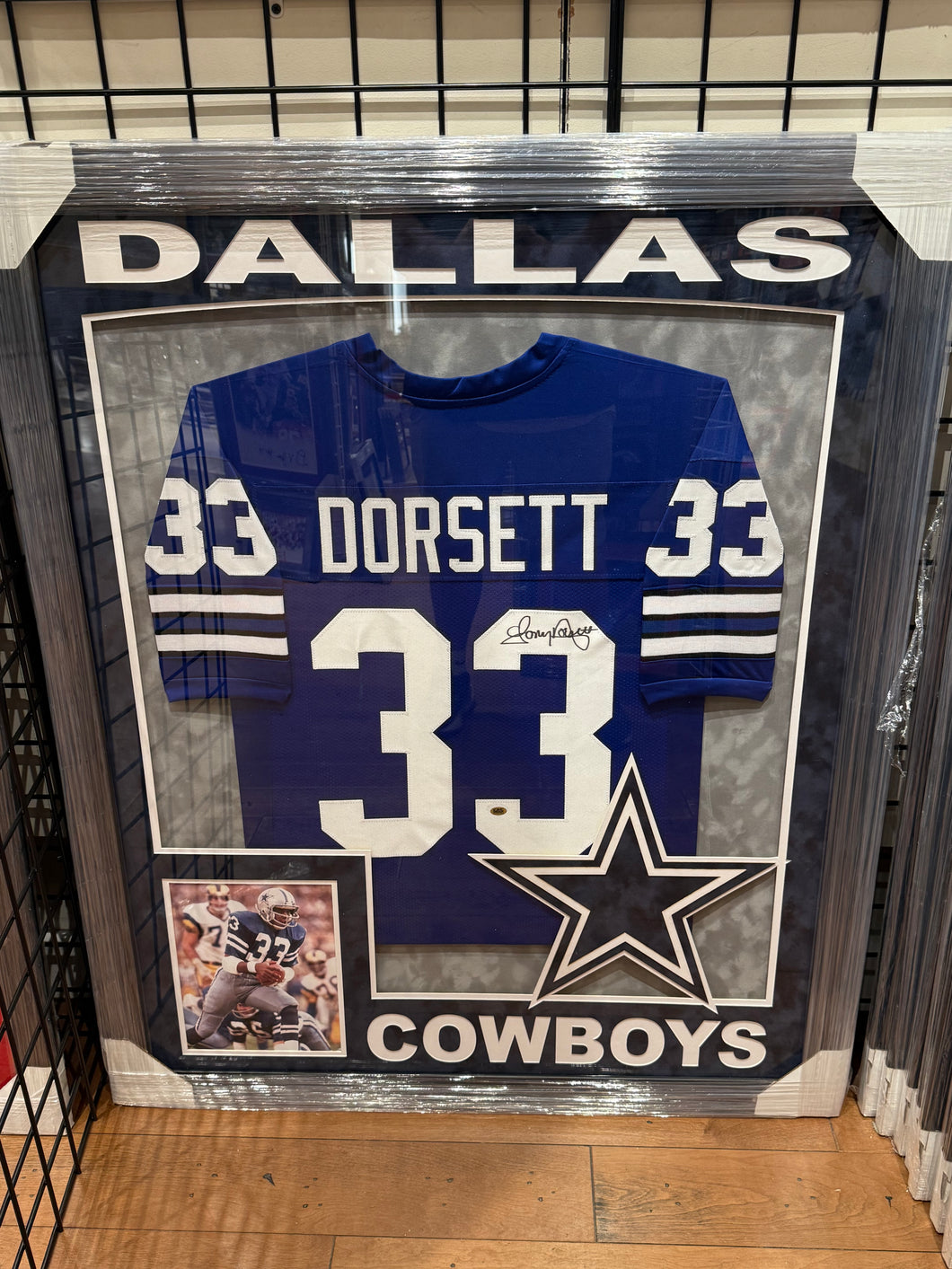 Dallas Cowboys Tony Dorsett Signed Custom Jersey Custom Framed CAS COA