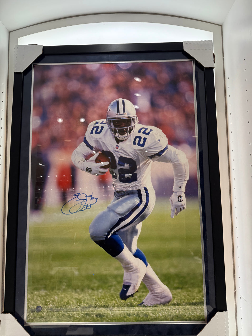 Dallas Cowboys Emmitt Smith Signed Autographed 16x20 Photo Custom Framed JSA COA