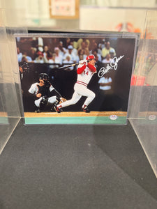 Cincinnati Reds Pete Rose Hand Signed Autographed 8x10 photo PSA COA