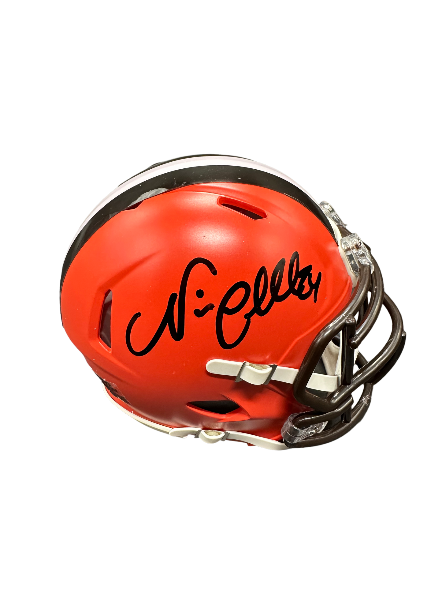 Cleveland Browns Nick Chubb Hand Signed Autographed Mini Helmet with JSA COA