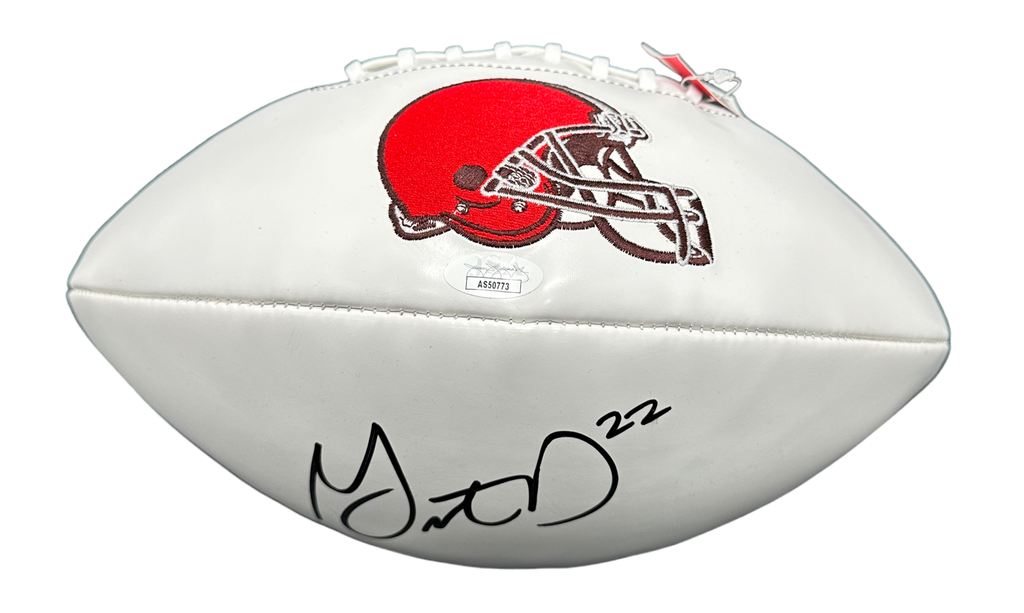 Cleveland Browns Grant Delpit Hand Signed Autographed White Panel Football with JSA COA