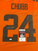 Load image into Gallery viewer, Cleveland Browns Nick Chubb Hand Signed Autographed Custom Jersey JSA COA