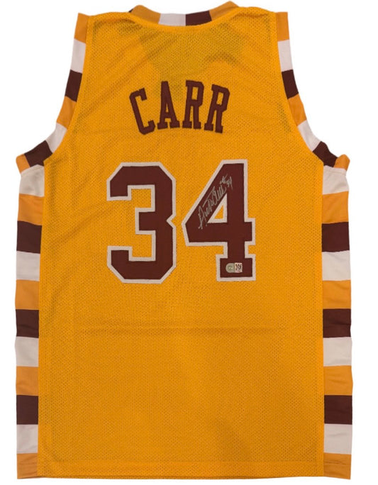 Cleveland Cavaliers Austin Carr Hand Signed Autographed Custom Yellow Jersey with Swau COA