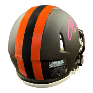 Carson Schwesinger Signed Autographed Cleveland Browns Alpha Dawg Mini Helmet LIMITED EDITION #’d to only 6 SIGNED IN PINK PAINT PEN includes COA