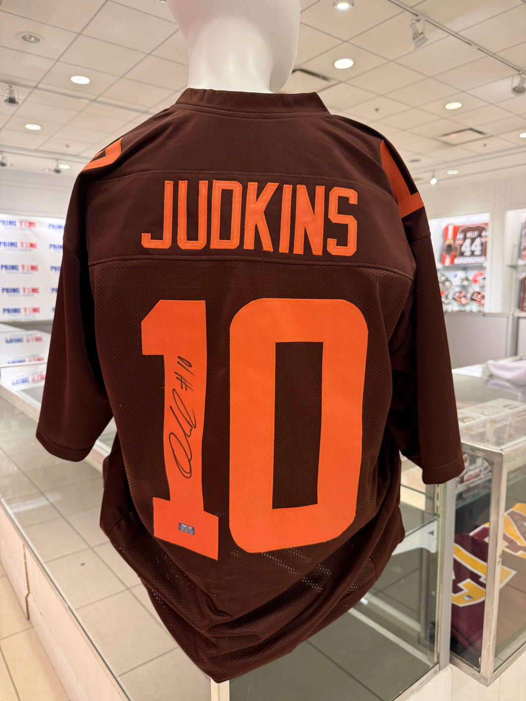 Quinshon Judkins Signed Autographed Cleveland Browns Custom Jersey Prime Time Witnessed Coa