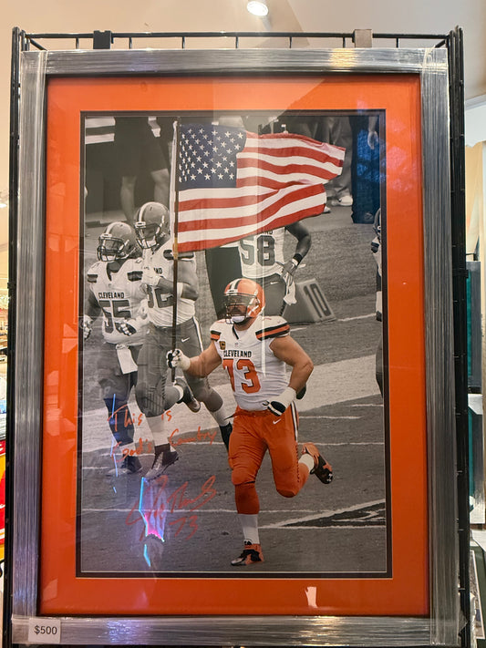 Cleveland Browns Joe Thomas Signed Autographed 14x24 Photo Custom Framed COA