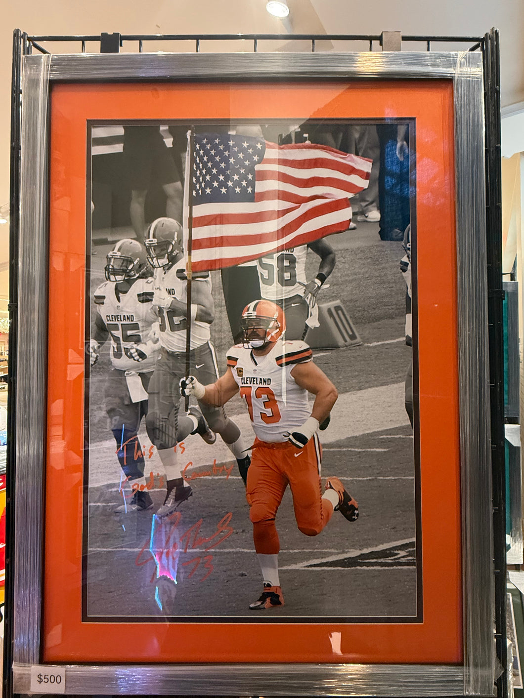 Cleveland Browns Joe Thomas Signed Autographed 14x24 Photo Custom Framed COA