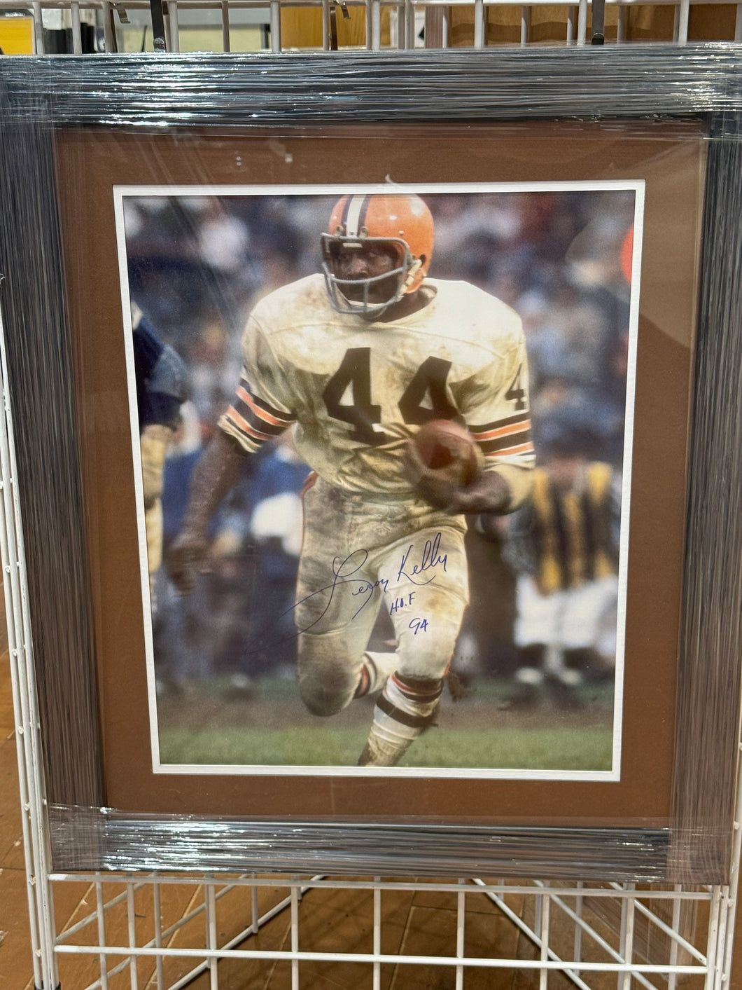 Cleveland Browns Leroy Kelly Signed Autographed 11x14 Photo Custom Framed COA