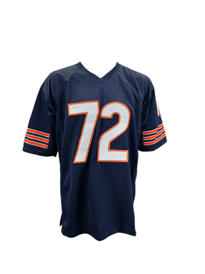 William “The Fridge” Perry Signed Autographed Chicago Bears Custom Navy Jersey With “The Fridge” Inscription Prime Time Witnessed Coa