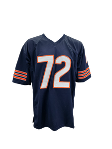 William “The Fridge” Perry Signed Autographed Chicago Bears Custom Navy Jersey With “The Fridge” Inscription Prime Time Witnessed Coa