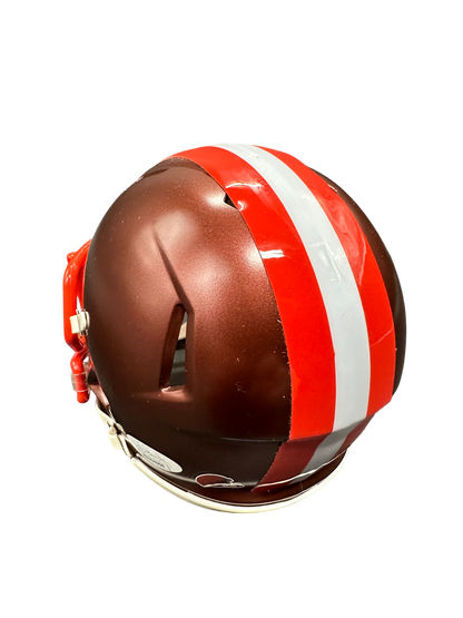 Cleveland Browns Dalvin Tomlinson Hand Signed Autographed Flash Mini Helmet with JSA COA