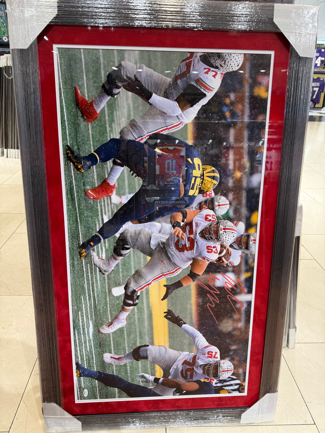 The Ohio State Buckeyes Luke WYPLER Signed Autographed Big Photo Custom Framed JSA COA