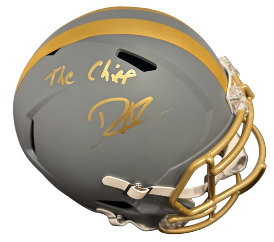 Cleveland Browns David Njoku Hand Signed Autographed F/S Slate Replica Helmet With “The Chief” inscription JSA COA