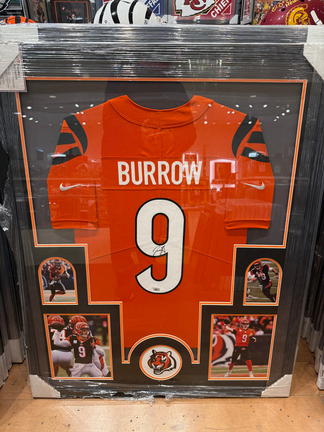 Cincinnati Bengals Joe Burrow Signed Autographed Authentic Jersey Custom Framed Fanatics COA