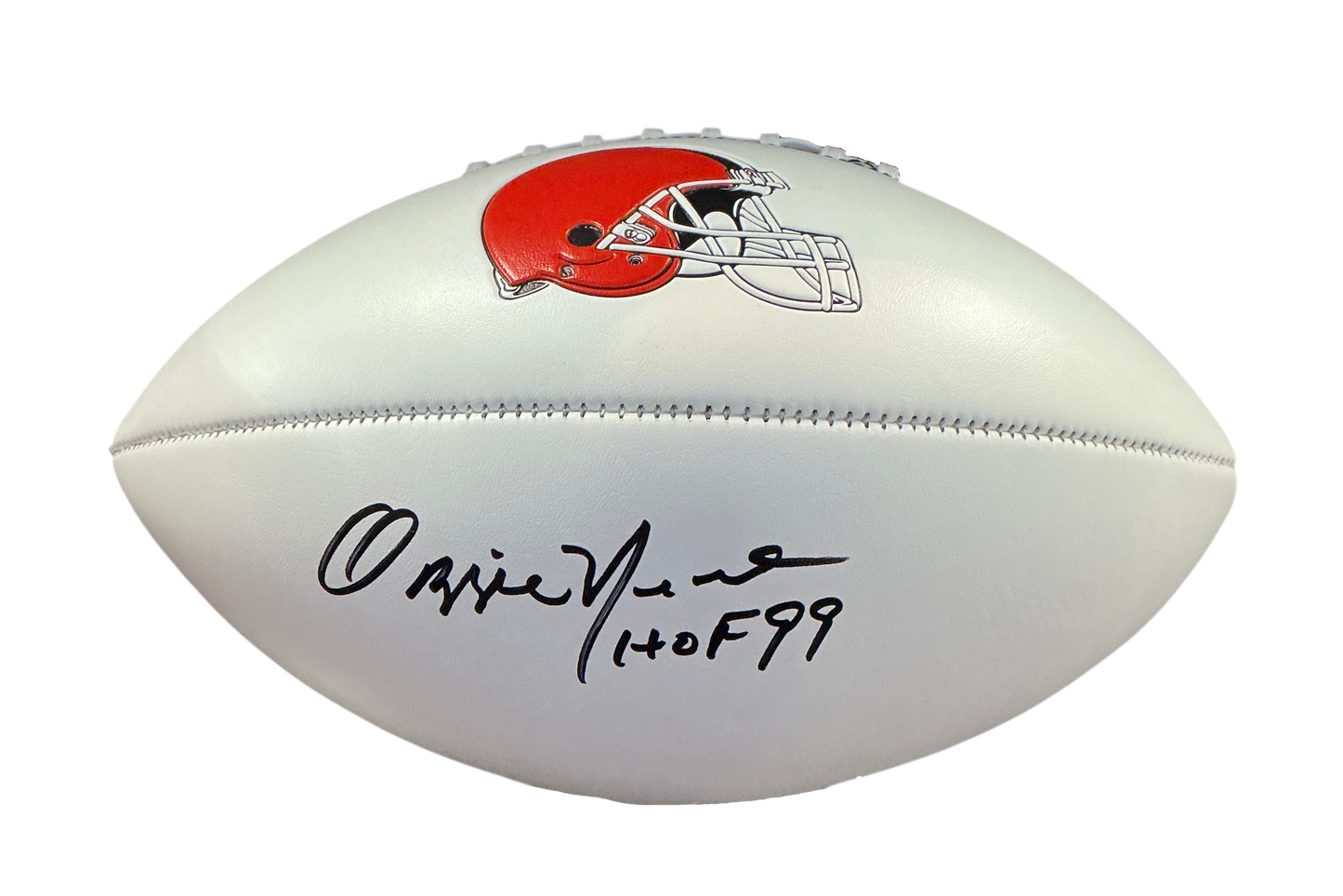 Ozzie Newsome Signed Autographed Cleveland Browns Logo Football COA