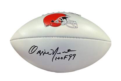 Ozzie Newsome Signed Autographed Cleveland Browns Logo Football COA
