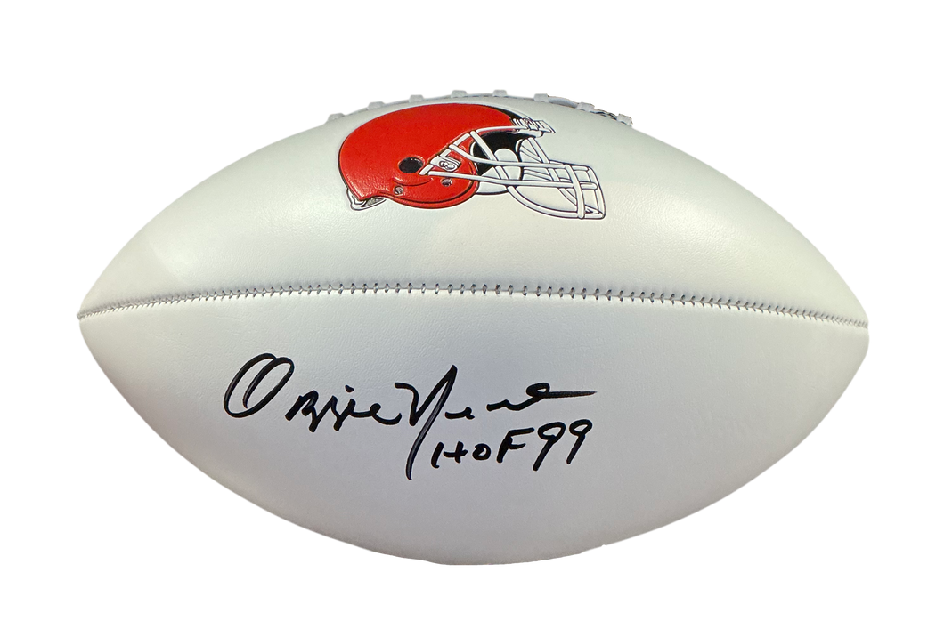 Ozzie Newsome Signed Autographed Cleveland Browns Logo Football COA
