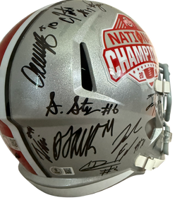 2024 The Ohio State Buckeyes National Champions Team Signed Replica Full Size Helmet BAS, Swau COA