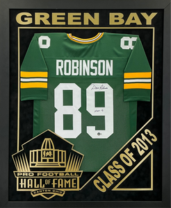 Dave Robinson - EXCLUSIVE PRO FOOTBALL HALL OF FAME FRAMING XL 3D LOGO WITH DOUBLE SUEDE