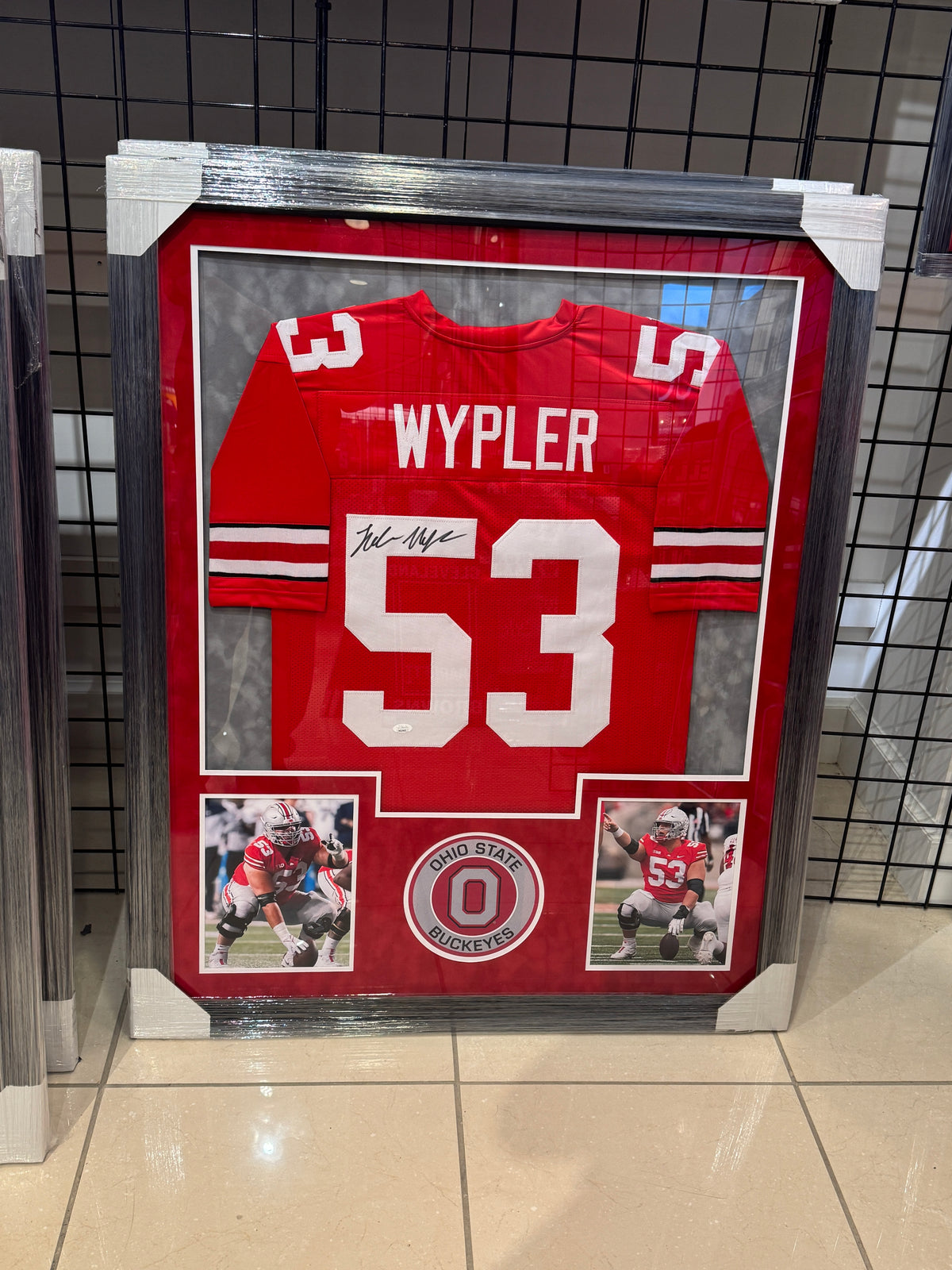 Ohio State Buckeyes Luke WYPLER Hand Signed Autographed Jersey Custom Framed JSA COA