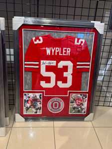 Ohio State Buckeyes Luke WYPLER Hand Signed Autographed Jersey Custom Framed JSA COA